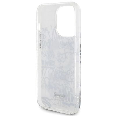 7. Hello Kitty IML Kitty On Bricks Graffiti case for iPhone 14 Pro - white