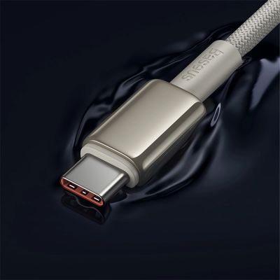 6. Baseus Tungsten Gold USB-C / USB-C cable 100W 1m - gold