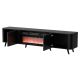 2. VOLARE TV cabinet 200x39x49 black/san sebastian + fireplace