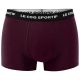 5. Le Coq Sportif Men's Boxer Briefs 3-Pack Black Gray Burgundy