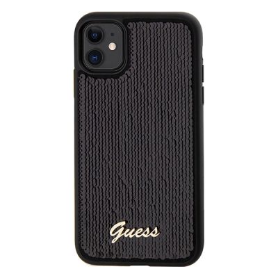 3. Guess Sequin Script Metal case for iPhone 11 / Xr - black