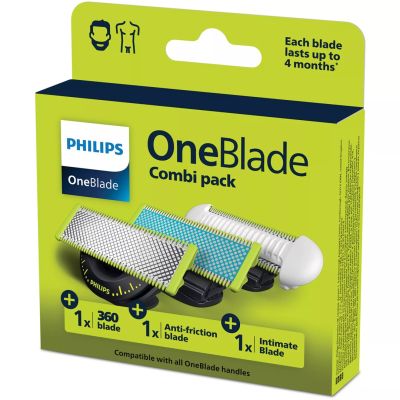 4. Philips Norelco OneBlade OneBlade QP936/50 Blades: 1 × 360, 1 × Anti-Friction, 1 × SkinProtect