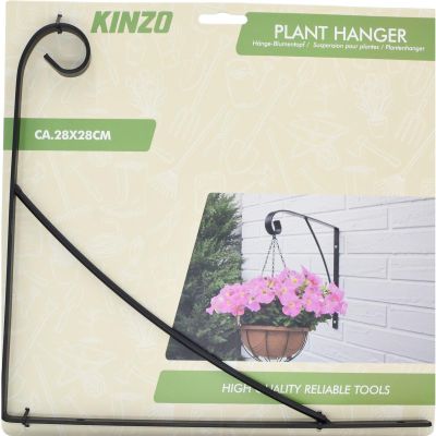 3. METAL PLANT HANGER CLASSIC SIMPLE BLACK 26X28CM KINZO