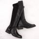 Women’s black leather officer-style boots, insulated Rieker Z9564-00
