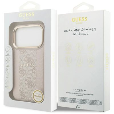 8. Guess 4G Stripe MagSafe Case for iPhone 17 Pro - Pink