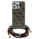 2. Guess Crossbody Cord 4G Print case for iPhone 15 Pro Max - brown