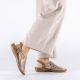 6. Comfortable women's slip-on sandals in beige Rieker 608D1-60