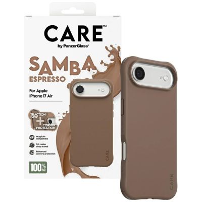 4. CARE by PanzerGlass Fashionable Samba MagSafe Case for iPhone Air - Brown