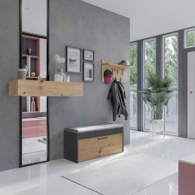 3. PARMA SHOE CABINET ANTHRACITE/ARTISAN