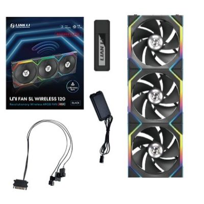 Lian Li UNI FAN SL Wireless 120 Reverse Blade Computer Case Fan 12 cm Black 3 pcs.