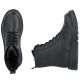 5. Women's leather ankle boots with platform, black, Rieker 70410-00