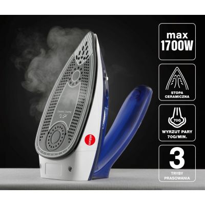 16. ELDOM DA50 900W BLUE TRAVEL IRON, DRY IRONING, WITH STEAM 15G/MIN, STEAM BOOST 70G/MIN