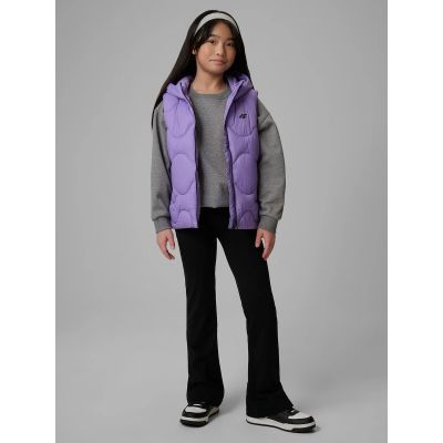 6. Girls' hooded vest 4F 4FJRSS26TVJAF355-51S