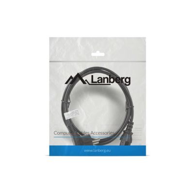 4. Lanberg CA-C13C-10CC-0018-BK cable (C13 / IEC C13 / IEC 320 C13 F - Shuko M; 1.8m; black)