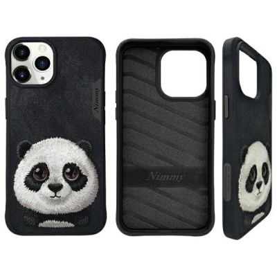 2. Nimmy Big Eyed Pet 2.0 Panda case for iPhone 15 Pro - black