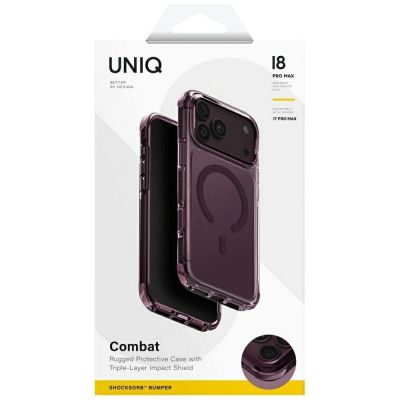 10. Uniq Combat Magclick Charging case for iPhone 18 Pro Max / 17 Pro Max - burgundy