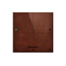 Grenton Touch panel / 4 touch fields / TF-Bus / dark front made of natural leather