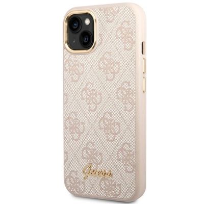 2. Guess 4G Vintage Gold Logo case for iPhone 14 - pink