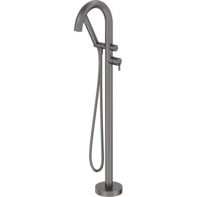 Freestanding bathtub faucet with shower set