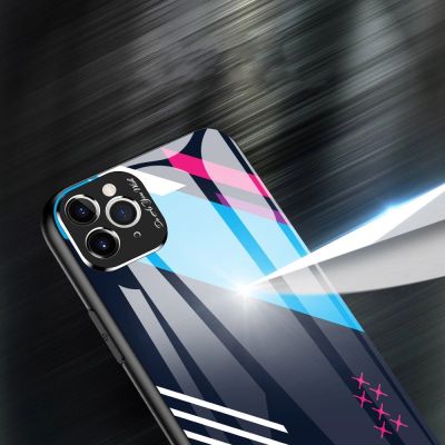 6. Color Glass Case Durable Cover with Tempered Glass Back and camera cover iPhone 11 Pro Max pattern 1