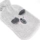 4. RUBBER HOT WATER BOTTLE 1.75L IN ANIMAL COVER - GRAY