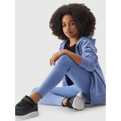 2. Girls' elastic cotton leggings 4F Junior