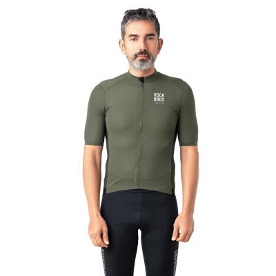4. Rockbros 15220004003 ROAD TO SKY men's cycling jersey short sleeve M - green