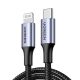 Ugreen US304 60759 Lightning - USB-C 2.0 MFi Cable 1m - Gray