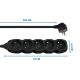 2. ESPERANZA POWER STRIP 5 SOCKETS 3M BLACK ELK208K