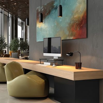 18. MACLEAN MONITOR/LAPTOP STAND, MAX. 20KG, (500X260X122MM), MC-933 MC-933