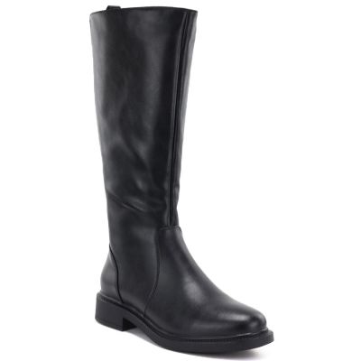 Women's leather boots, classic black Sergio Leone KZ-528-S