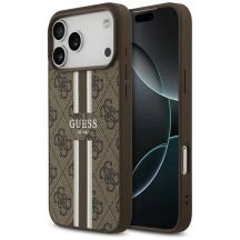 Guess 4G Printed Stripes MagSafe case for iPhone 17 Pro Max - brown