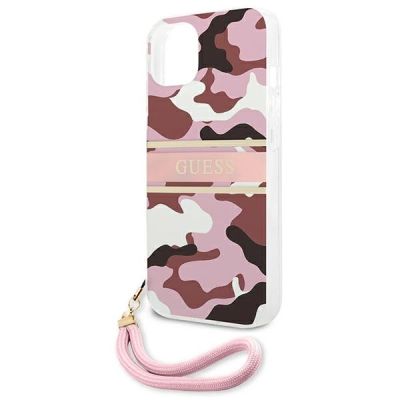 6. Guess GUHCP13SKCABPI iPhone 13 mini 5.4" pink/pink hardcase Camo Strap Collection