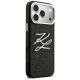 4. Karl Lagerfeld IML Glitter KL Diamond Logo Case for iPhone 17 Pro Max - Black