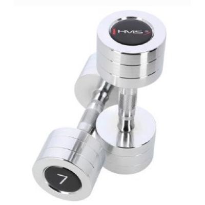 4. Chrome dumbbells 2x7 kg HMS CHD07