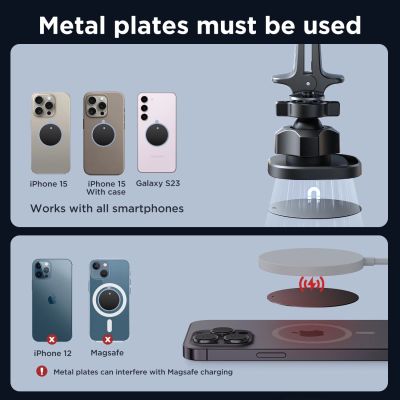 11. Joyroom JR-ZS400 magnetic car phone holder on the dashboard - black