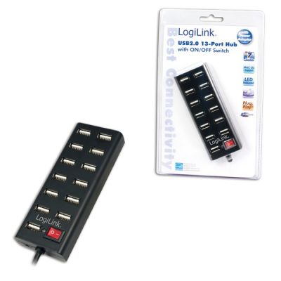 3. LogiLink UA0126 USB 2.0 Hubs and Concentrators 480 Mbit/s Black