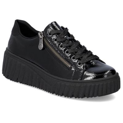 17. Rieker W N2501-00 black wedge shoes