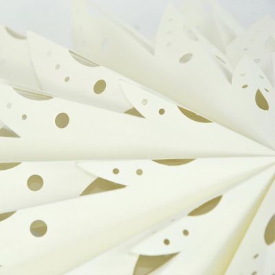 10. DECORATIVE STAR SNOWFLAKE HANGING PAPER 50CM WHITE