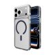 4. Puro Lite Mag TPU+PC Case Compatible with MagSafe for iPhone 17 Pro - Transparent with Blue Ring