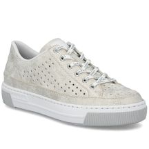 Women's comfortable, soft, beige openwork shoes Rieker L8849-60
