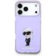 3. Karl Lagerfeld IML Aquarelle Karl & Choupette & Logo MagSafe Case for iPhone 17 Pro Max - Purple