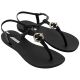 7. Ipanema Sandal Class women's flip-flop sandals fashionable black with gold