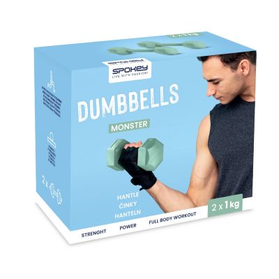 2. Spokey Monster dumbbells 2x 1 kg SPK-944049