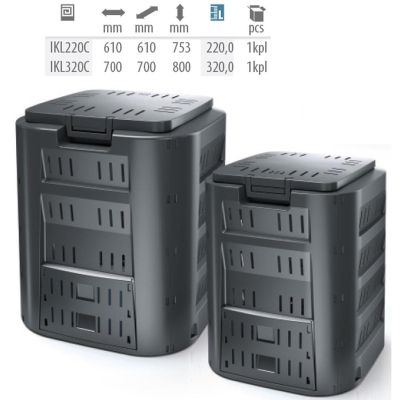 4. COMPOGREEN 220L PROSPERPLAST GARDEN COMPOST BIN