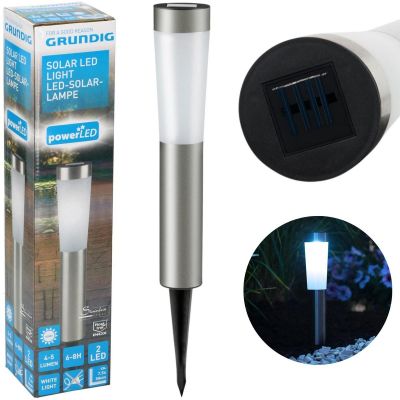 5. SOLAR LAMP 2 LED HEIGHT 56CM INOX GRUNDIG
