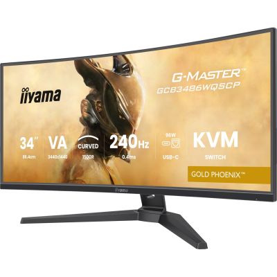 29. iiyama GCB3486WQSCP-B1 monitor 34" VA 3440x1440 500cd/m2 0.4ms 2xHDMI 2xDP USB