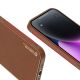 8. Dux Ducis Yolo iPhone 14 case elegant brown faux leather cover