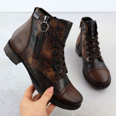 2. Rieker D4382-25 Remonte Brown Waterproof Women's Ankle Boots