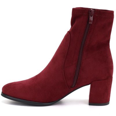 3. Sergio Leone BT-55 Burgundy Women's Ankle Boots